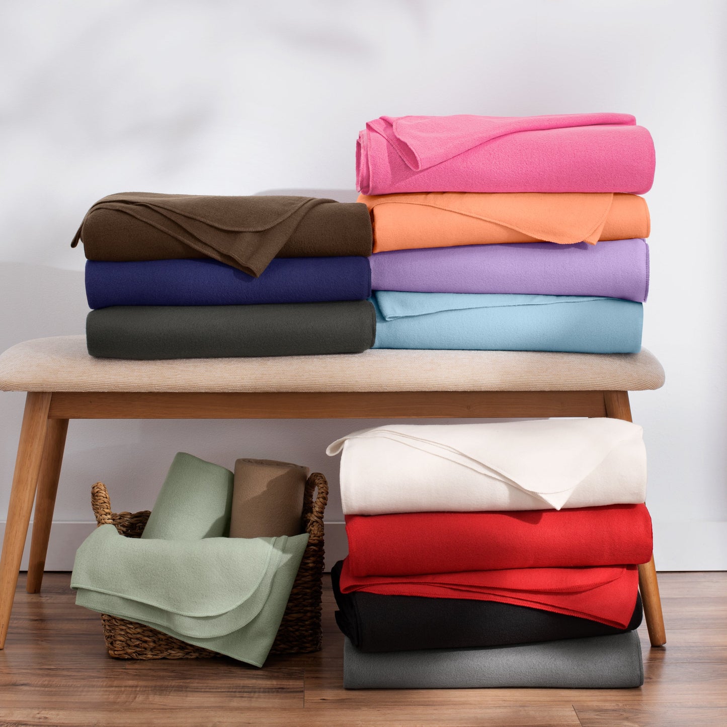 Arkwright Home® Cozy Soft Polar Fleece Throw 50x60 Beige, 24/Case (FLC-PLR-5060-6PK-BG)