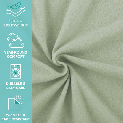 Arkwright Home® Cozy Soft Polar Fleece Throw 50x60 Green, 12/Case (FLC-PLR-5060-GR)