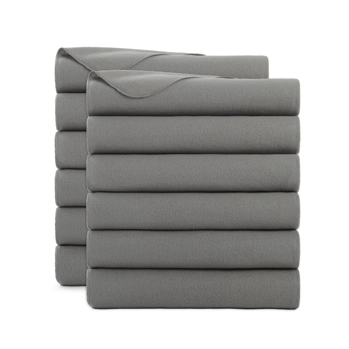 Arkwright Home® Cozy Soft Polar Fleece Throw 50x60 Light Grey, 12/Case (FLC-PLR-5060-GY-CS)