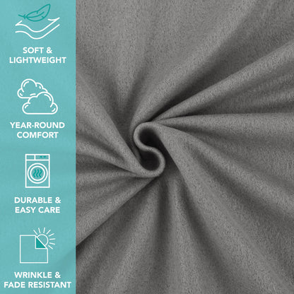 Arkwright Home® Cozy Soft Polar Fleece Throw 50x60 Light Grey, 12/Case (FLC-PLR-5060-GY-CS)