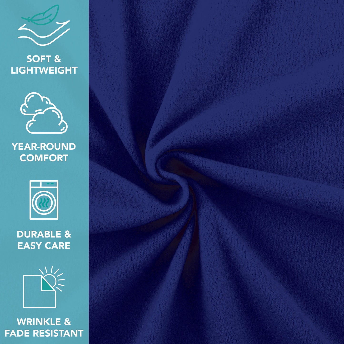 Arkwright Home® Cozy Soft Polar Fleece Throw 50x60 Navy, 12/Case (FLC-PLR-5060-NV-CS)