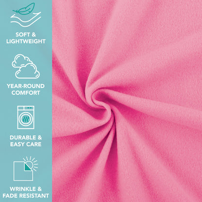 Arkwright Home® Cozy Soft Polar Fleece Throw 50x60 Pink, 12/Case (FLC-PLR-5060-PK-CS)