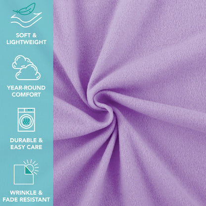 Arkwright Home® Cozy Soft Polar Fleece Throw 50x60 Purple, 24/Case (FLC-PLR-5060-6PK-PU)