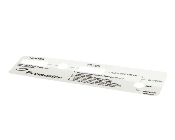 Frymaster 8021302 Label,Pf Frymster Switch Plate (FM8021302)