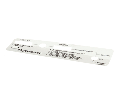 Frymaster 8021302 Label,Pf Frymster Switch Plate (FM8021302)