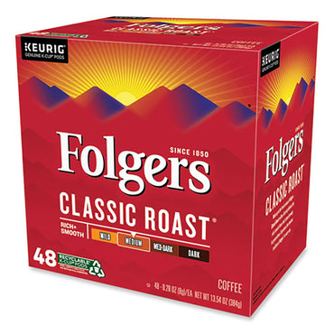 Folgers Gourmet Selections Classic Roast Coffee K-Cups, 48/Box (FOL5000363378)