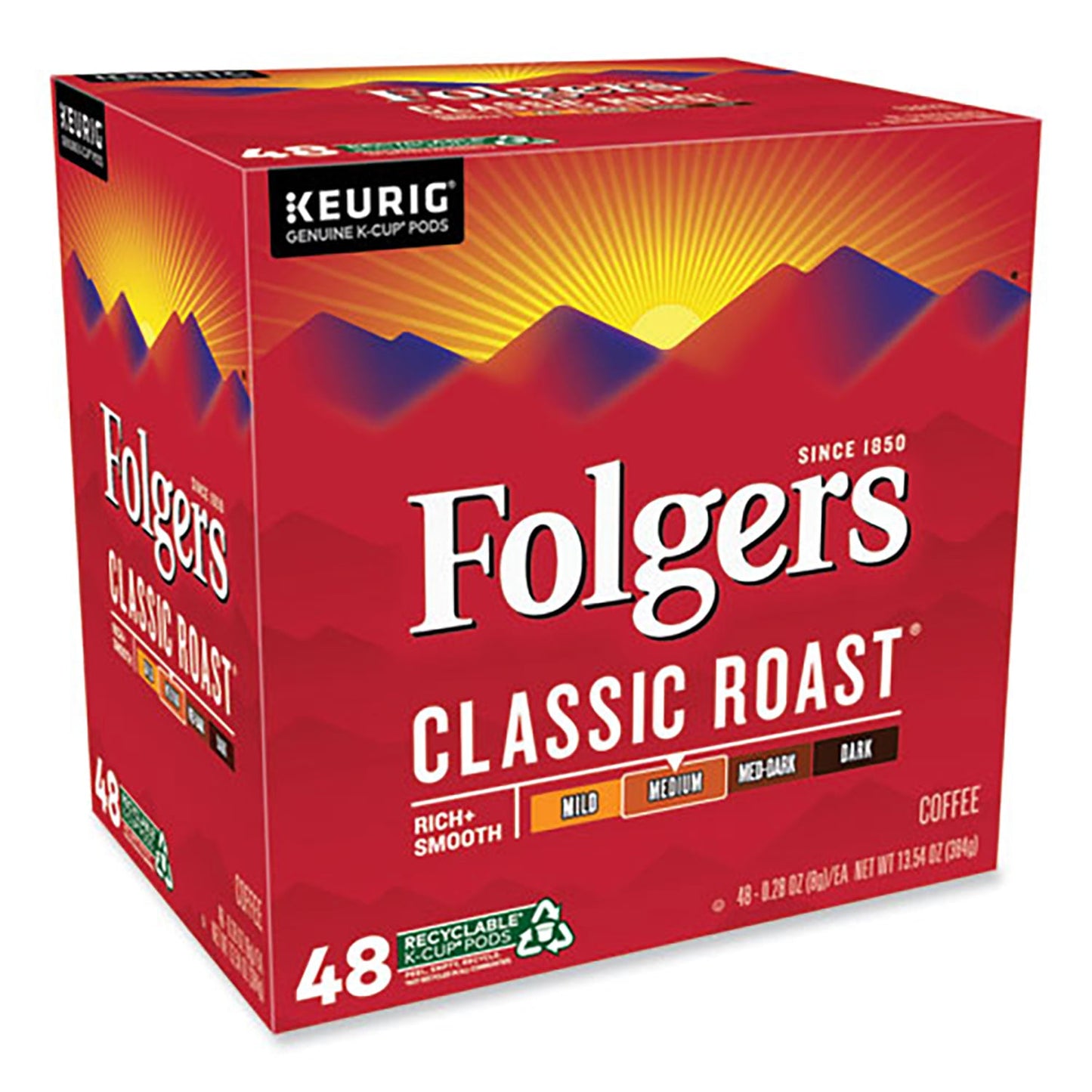 Folgers Gourmet Selections Classic Roast Coffee K-Cups, 48/Box (FOL5000363378)
