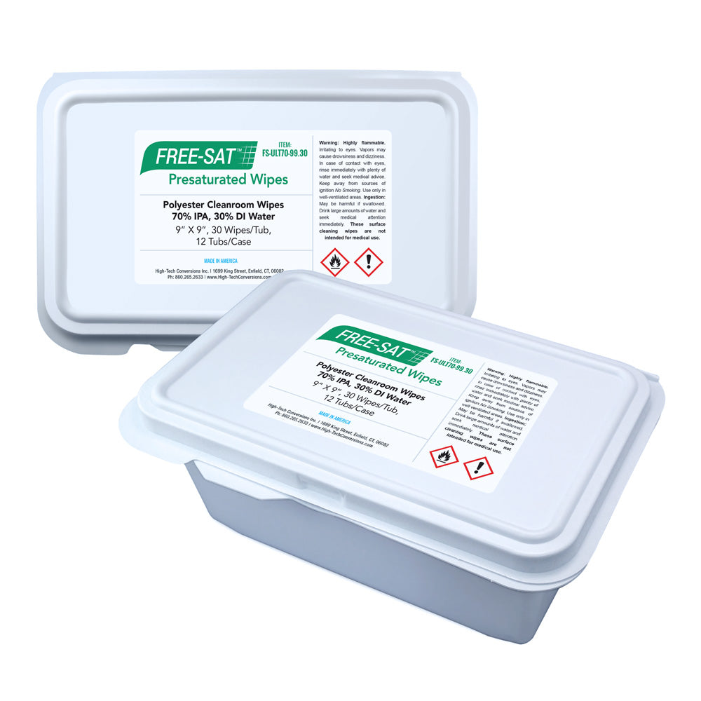 High-Tech Conversions Free-Sat Ultimate 9x9 Cleanroom Wipes, Case of 480 (HOSFS-ULT70-9940)