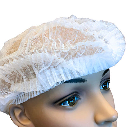 High-Tech Conversions Bee-Safe® Polypropylene Bouffant Caps, 100/Bag, 10 Bags/Case, White, 24" (HOSGAH-BP-24-WH)