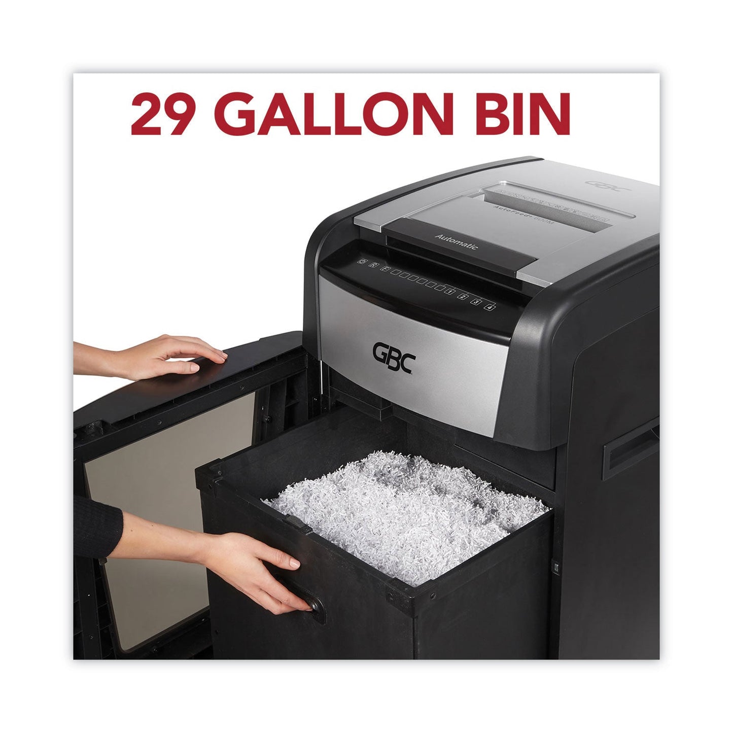 GBC AutoFeed+ 600X Super Cross-Cut Office Shredder, 600 Auto/15 Manual Sheet Capacity (GBCWSM1757510)