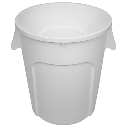 Impact® Gator® Trash Container, 32 Gallon, 5/Case, White (IMPGC320101)