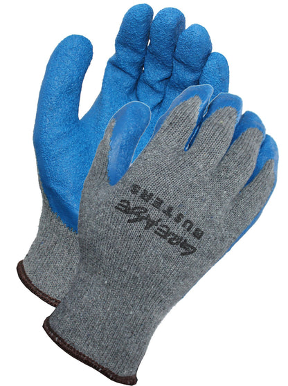 Safety Zone® Latex Crinkle Coated Gloves 10G, Dark Gray/Blue, Large, 12 Pairs (SZNGCL10GL)