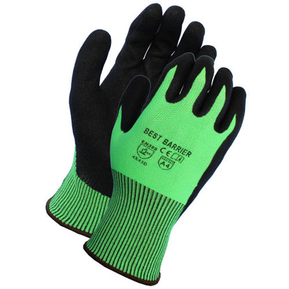 Safety Zone® Sandy Nitrile Coated Cut Resistant Gloves, 13G A4, Lime Green, 12 Pairs (SZNGCN13A4LL)