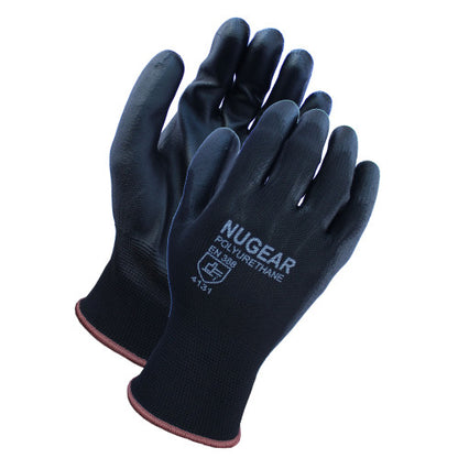 Safety Zone® Polyurethane Coated Gloves 13G Black Lrg, 12/Pack (SZNGCP13KL)