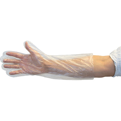 Safety Zone® Polyethylene 18" Low Density Gloves Clear Lrg, Case of 1000 (SZNGDPE-LG-18)
