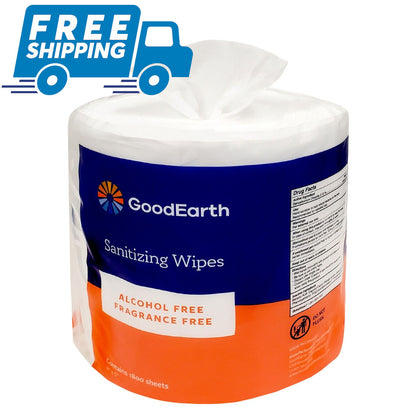GoodEarth Wipes - 3600 Total Wipes (1800 wipes per roll; 2 rolls per case)