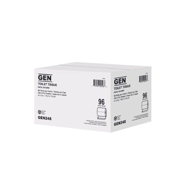 GEN Standard Bath Tissue, 2-Ply, White, 4 x 3, 400 Sheets/Roll, 96 Rolls/Carton (GEN248)