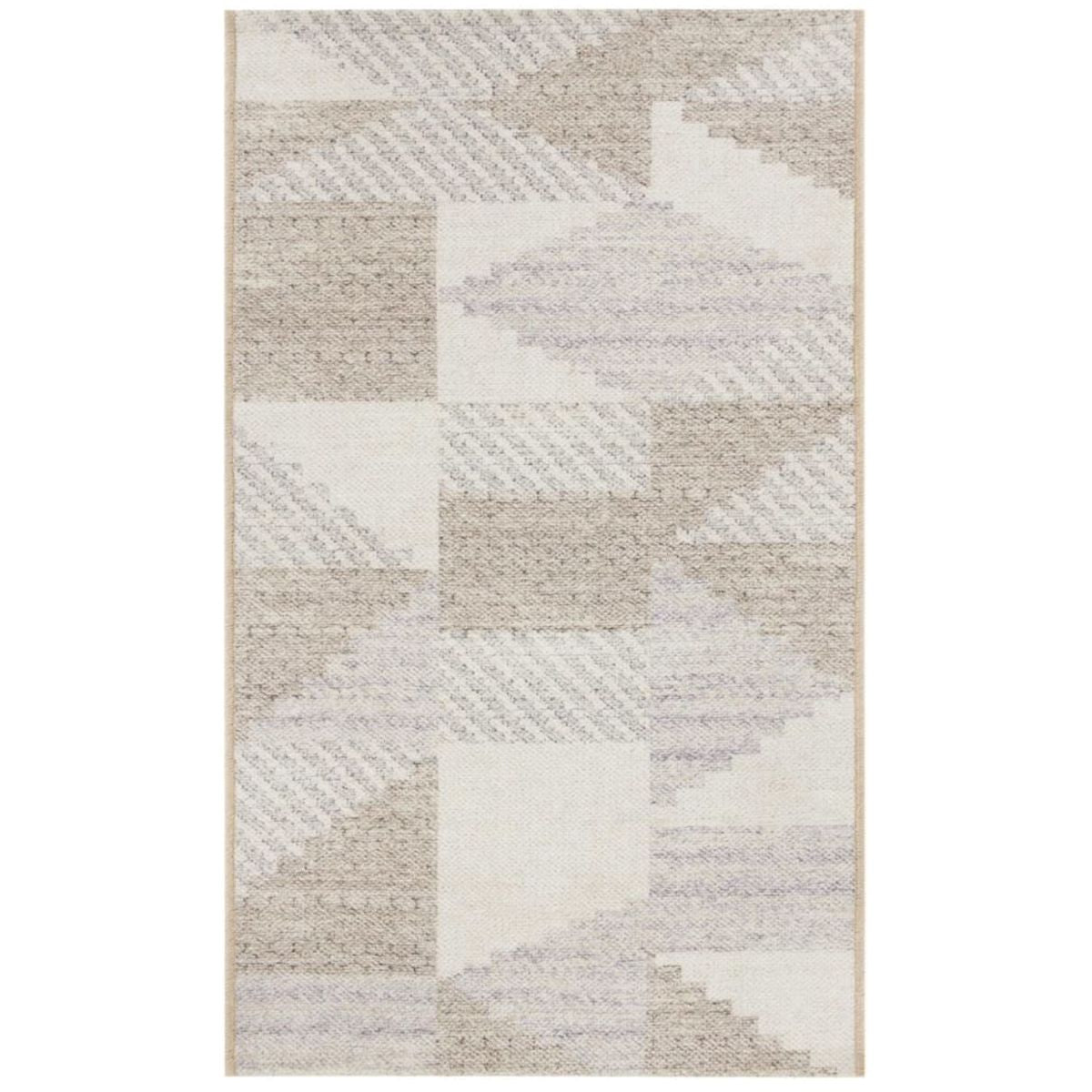 Arkwright Home® Evermore Gel Backed Rug, 20x58, 8/Case, Natural Geo (GEO-2058-NA)