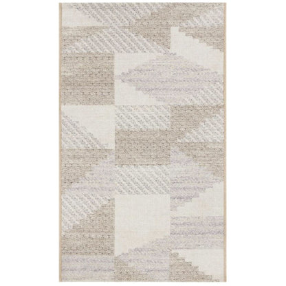 Arkwright Home® Evermore Gel Backed Rug, 24x36, 16/Case, Natural Geo (GEO-2436-NA)
