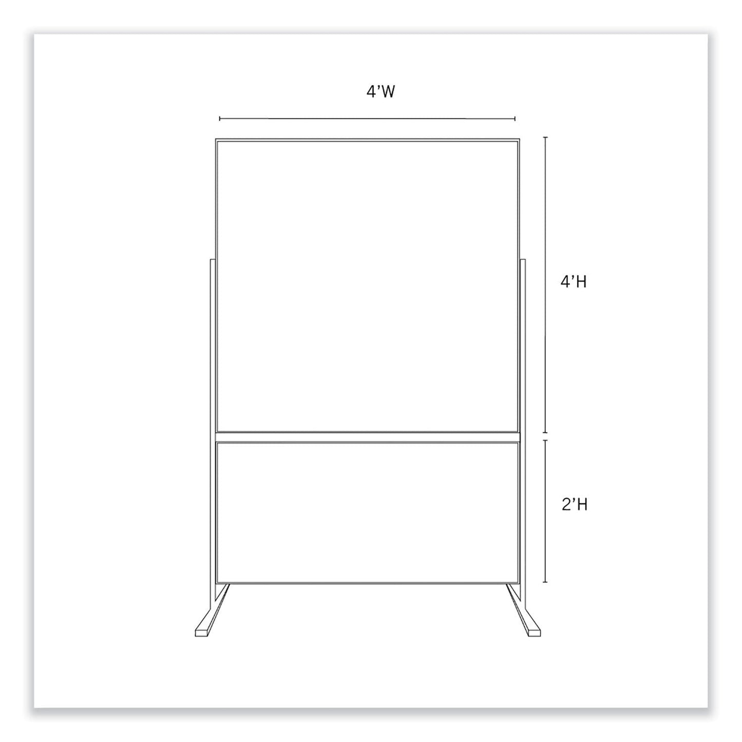 Ghent Double-Sided Magnetic Porcelain Whiteboard, Caramel Vinyl Tackboard w/Aluminum Frame, 50.5x72.88 (GHEFPM1M164183)