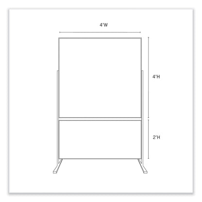 Ghent Double-Sided Magnetic Porcelain Whiteboard, Caramel Vinyl Tackboard w/Aluminum Frame, 50.5x72.88 (GHEFPM1M164183)
