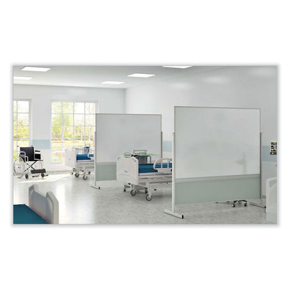 Ghent Double-Sided Magnetic Porcelain Whiteboard, Caramel Vinyl Tackboard w/Aluminum Frame, 50.5x72.88 (GHEFPM1M164183)
