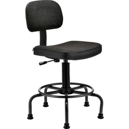 Interion Desk Stool - Fabric - Black (WB240137)