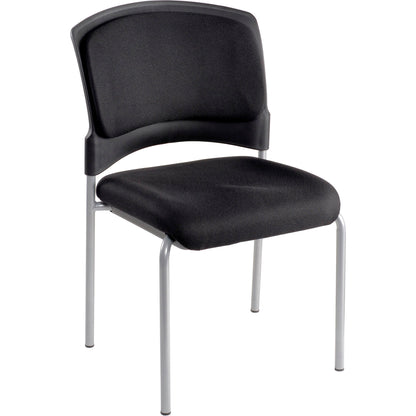 Interion Brookville Collection Guest Chair With Mid Back, Fabric, Black (WB240220BKA)