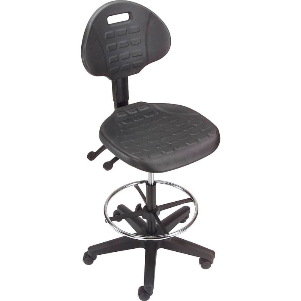 Interion 5-Way Adjustable Ergonomic Stool, Black (WB250626)