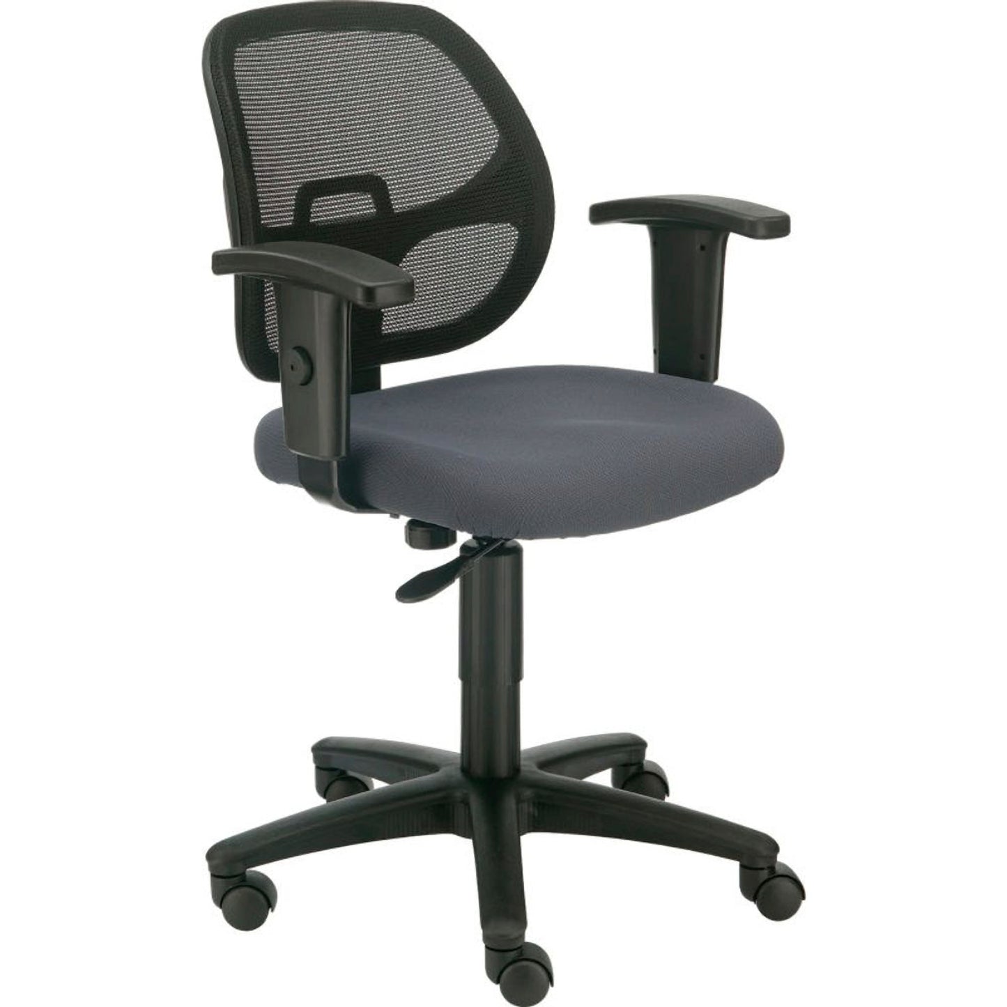 Interion Mesh Office Chair With Mid Back & Adjustable Arms, Fabric, Gray (WB277436GY)
