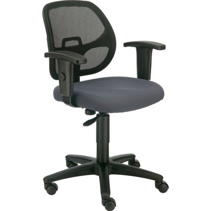 Interion Mesh Office Chair With Mid Back & Adjustable Arms, Fabric, Gray (WB277436GY)
