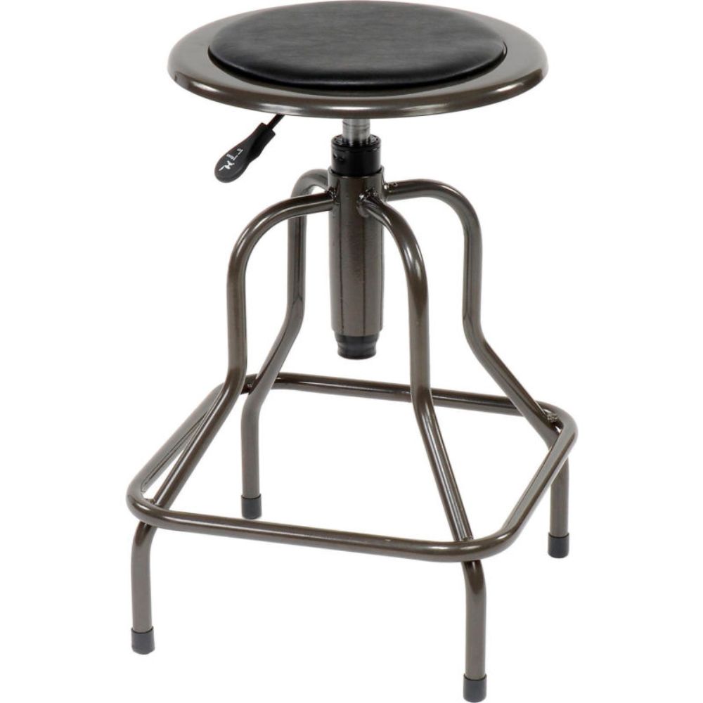 Interion Industrial Stool - Vinyl - Black (WB277615)