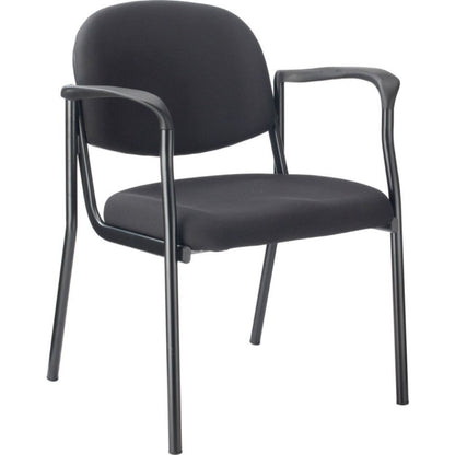 Interion Fabric Guest Chair With Arms, Black (WB516129BK)