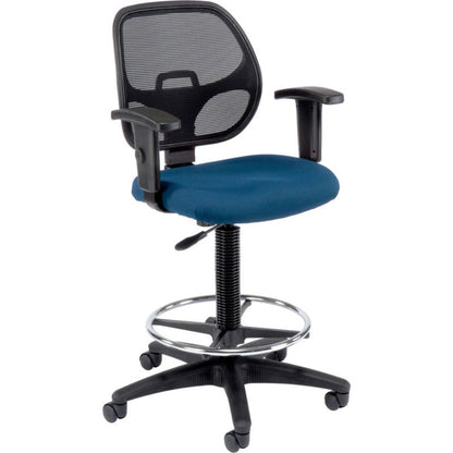 Interion Drafting Stool - Fabric - Blue (WB695262BL)