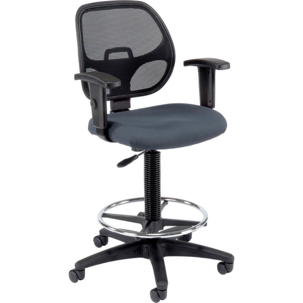 Interion Drafting Stool - Fabric - Gray (WB695262GY)