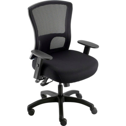 Interion Asynchronous Tilt Big & Tall Mesh Back Chair w/High Back & Adj. Arms, Fabric, Black (WB695486)