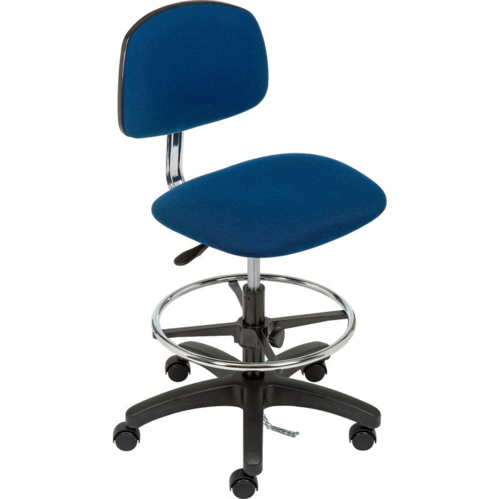 Interion ESD Stool - Fabric - Navy (WB695535BL)