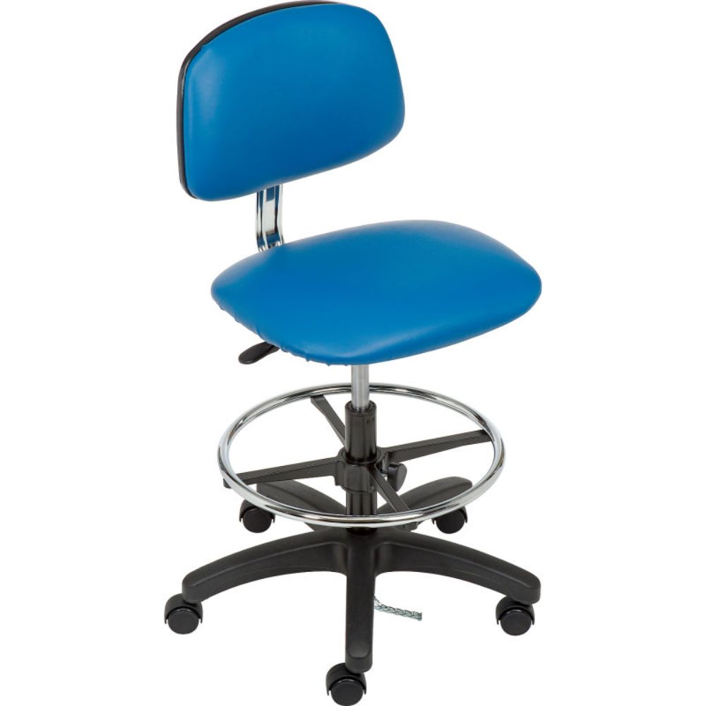 Interion ESD Stool -  Vinyl - Royal Blue (WB695537BL)