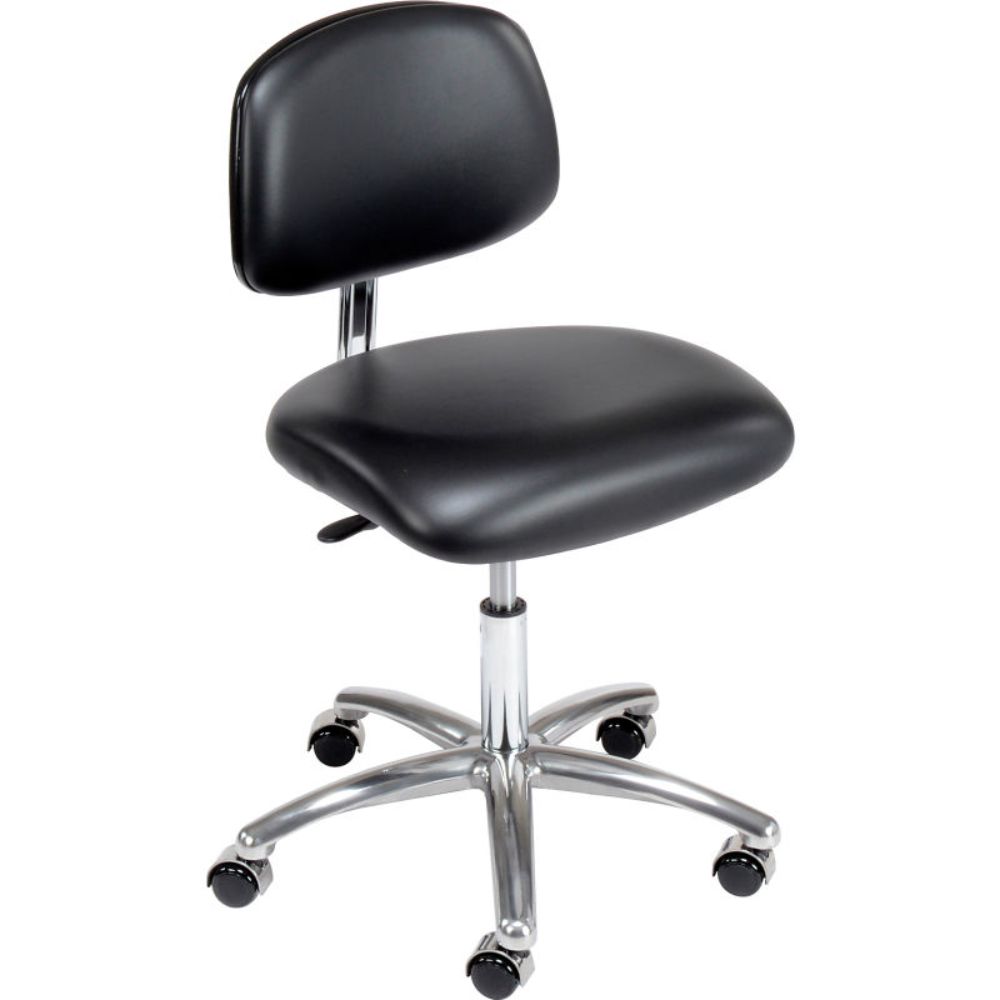 Interion Clean Room Chair - Vinyl - Black (WB695538)