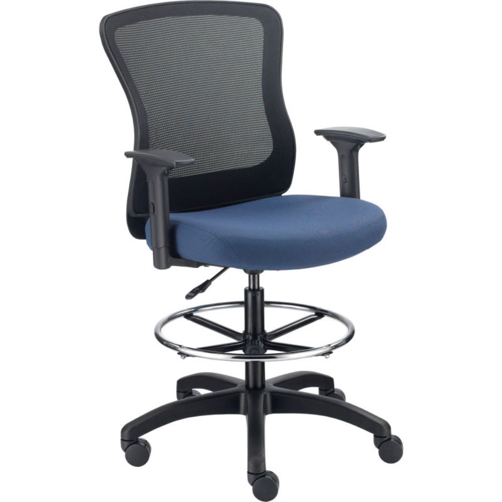 Interion Mesh Back Task Stool, Blue (WB695547)