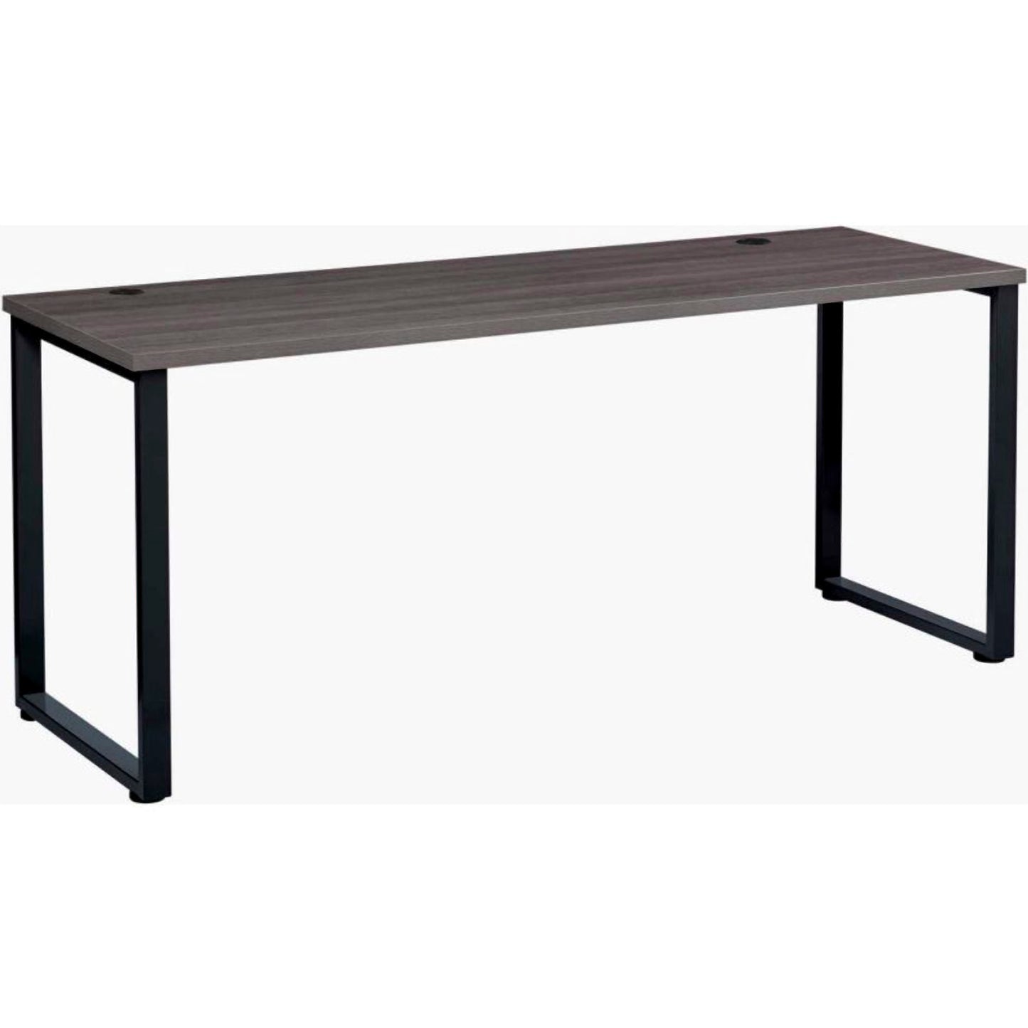Interion Open Plan Office Desk - 48"W x 24"D x 29"H - Charcoal Top with Black Legs (WB695589)