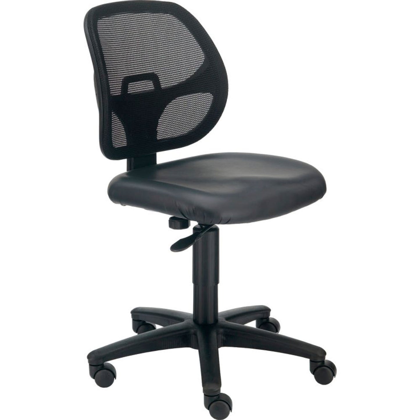 Interion Mesh Office Chair With Mid Back, Vinyl, Black (WB695644V)