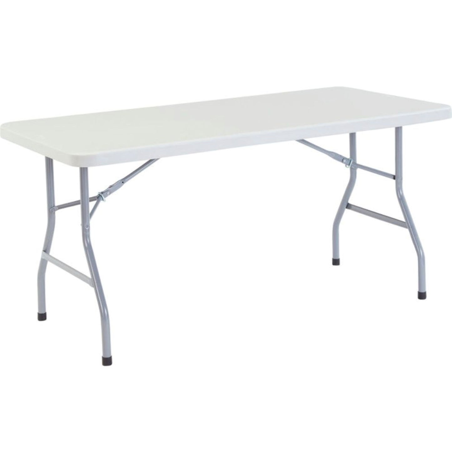 Interion Plastic Folding Table, 30" x 60", White (WB695811)