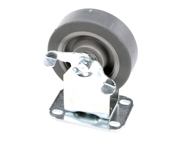 Giles GIL40806 Caster, 5 inches, Rigid, with Brake, Plate (GIL40806)