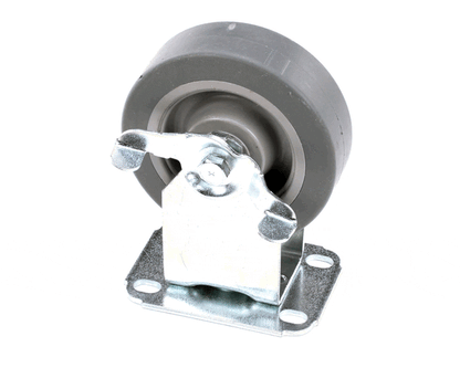 Giles GIL40806 Caster, 5 inches, Rigid, with Brake, Plate (GIL40806)