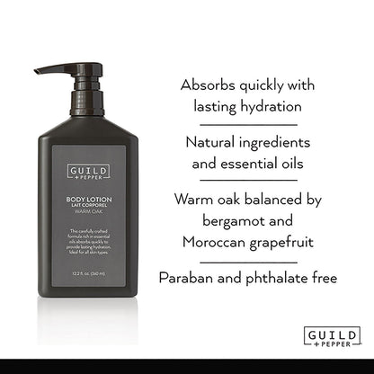 Guild+Pepper Lotion, Warm Oak, 12.2 oz Bottle, 12/Carton (GIS100305)