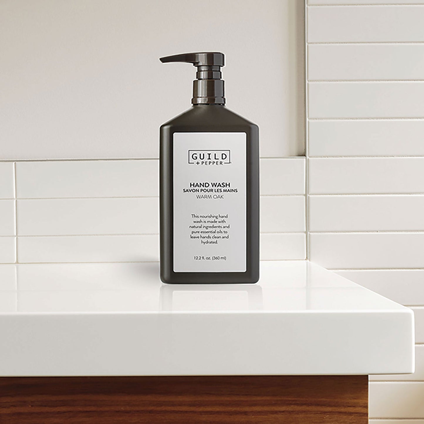 Guild+Pepper Hand Wash, Warm Oak, 12.2 oz Bottle, 12/Carton (GIS100306)