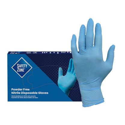 Safety Zone® Nitrile Powder Free 3 mil Industrial Grade Gloves, Blue, XS, Case of 1000 (SZNGL-N103FXS)
