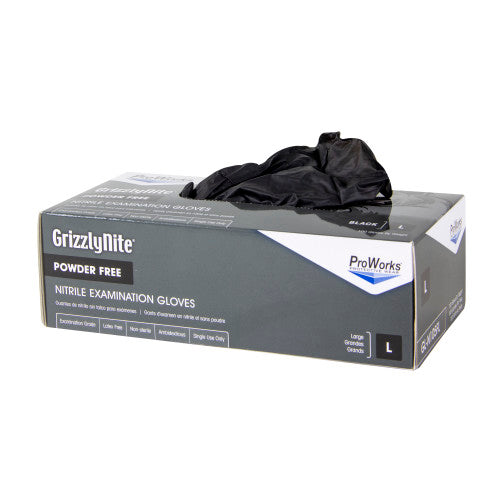 Safety Zone® Nitrile Powder Free 5.5 mil Exam Gloves, Black, Lrg, Case of 1000 (SZNGL-N105FL)
