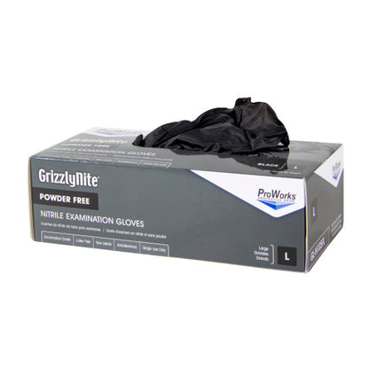 Safety Zone® Nitrile Powder Free 5.5 mil Exam Gloves, Black, Lrg, Case of 1000 (SZNGL-N105FL)